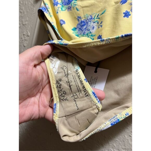WeWoreWhat Golden Hour Floral High Rise Bikini Bottom Woman’s Size Medium NEW Ye - Picture 3 of 10